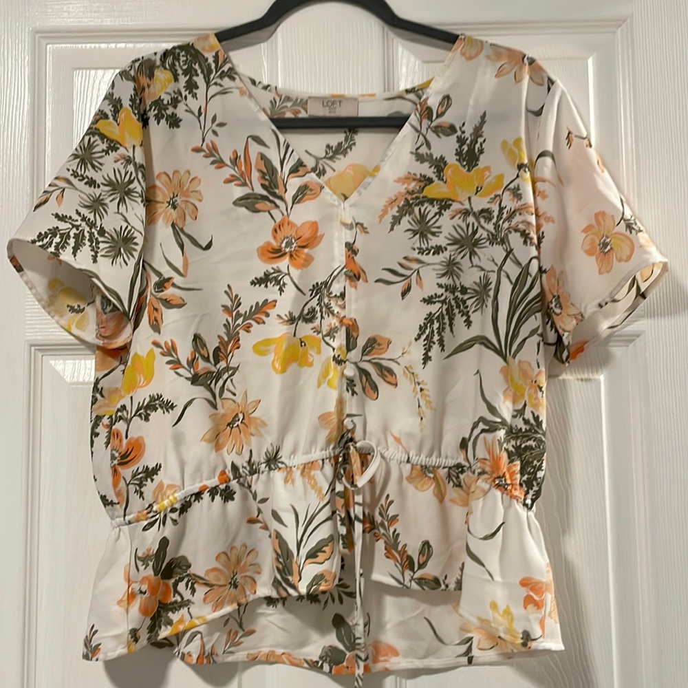 LOFT Floral Blouse